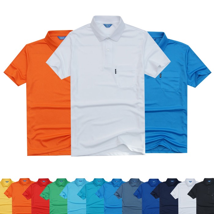 반팔 쿨론 포켓카라 티셔츠 기능성 남녀공용 S~3XL 에어로쿨 커플 단체티셔츠 작업복 식당유니폼